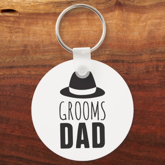おもしろいグルームズパパグロムスマンギフトブライダルパーティ 結婚ズ キーホルダー (正面)