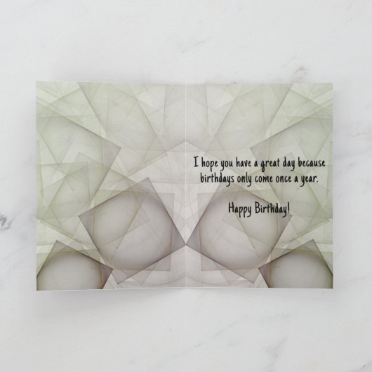 おもしろいグレイ牛の犬写真 カード (内部)