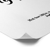 おもしろいグレイSwedish Lagom定義ポスター ポスター (角)