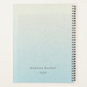 おもしろいグレータイポグラフィ パーソナライズされた プランナー手帳 (裏面)