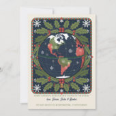 おもしろいグローブ緯度と経度の休日の移動 案内状 (正面)