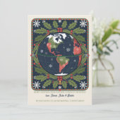 おもしろいグローブ緯度と経度の休日の移動 案内状 (スタンド正面)