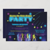 おもしろいグローin the Darkパーティの招待状 招待状 (正面/裏面)