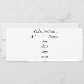 おもしろいグースアットビーチ 招待状 (裏面)