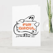 おもしろいグールおもしろいイタリアン幽霊ハロウィングリーティング カード (正面)