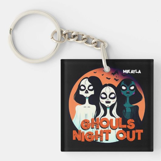 おもしろいグールズナイトアウト キーホルダー (正面)
