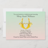 おもしろいゲイバナナハートブライダルシャワー招待 招待状 (正面)