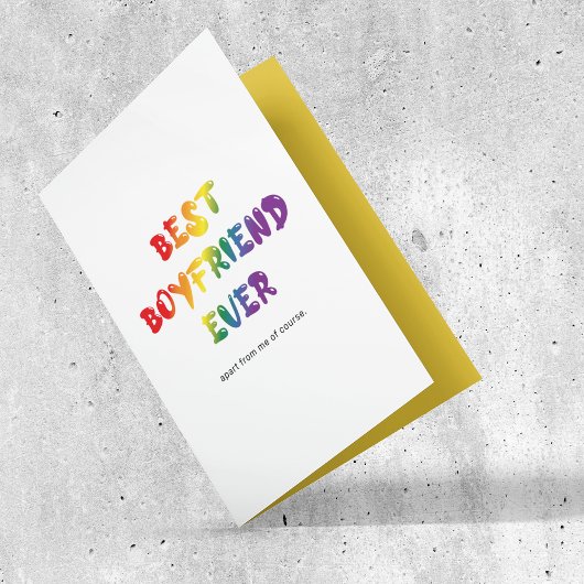 おもしろいゲイ最高のボーイフレンド シーズンカード