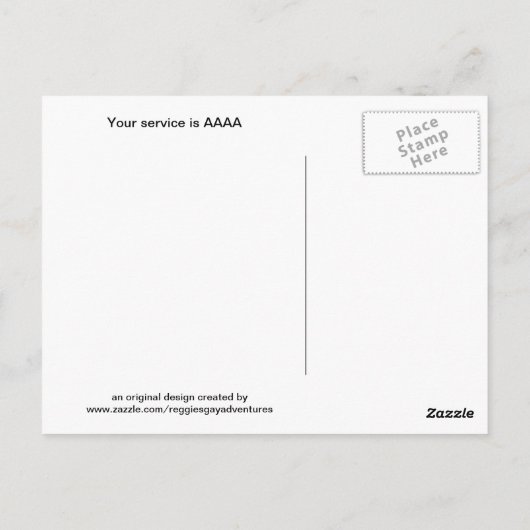 おもしろいゲイ ポストカード (裏面)