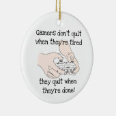 おもしろいゲーマーのやめDo not  when they are beating引用文 セラミックオーナメント (右)