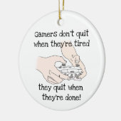おもしろいゲーマーのやめDo not  when they are beating引用文 セラミックオーナメント (左)