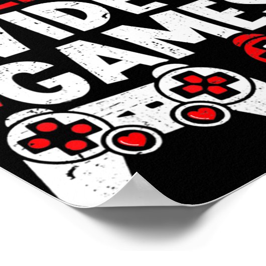 おもしろいゲーマーヴァレンティーンズデイボーイズVisビデオゲーム ポスター (角)