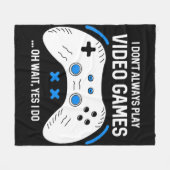 おもしろいゲーマー私は常にビデオゲ遊ームゲーム フリースブランケット (正面(横))