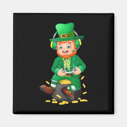 おもしろいゲーマーSt patricks dayビデオゲームキッズボ10代のイ マグネット (正面)