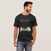 おもしろいゲームゲーマーハンズコントローラを保持 Tシャツ (正面フル)