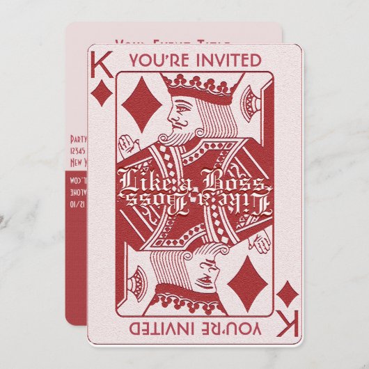 おもしろいゲームナイトパーティー 招待状 (正面/裏面)