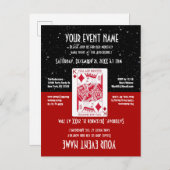 おもしろいゲームナイトモンテカルロルック インビテーションポストカード (正面/裏面)