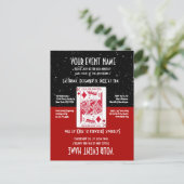 おもしろいゲームナイトモンテカルロルック インビテーションポストカード (スタンド正面)