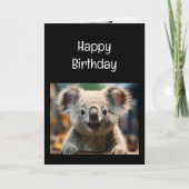 おもしろいコアラベアーコアラ茶誕生日アニマルユーモア カード (正面)