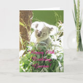 おもしろいコアラ、ハッピー10誕生日、カード カード (正面)