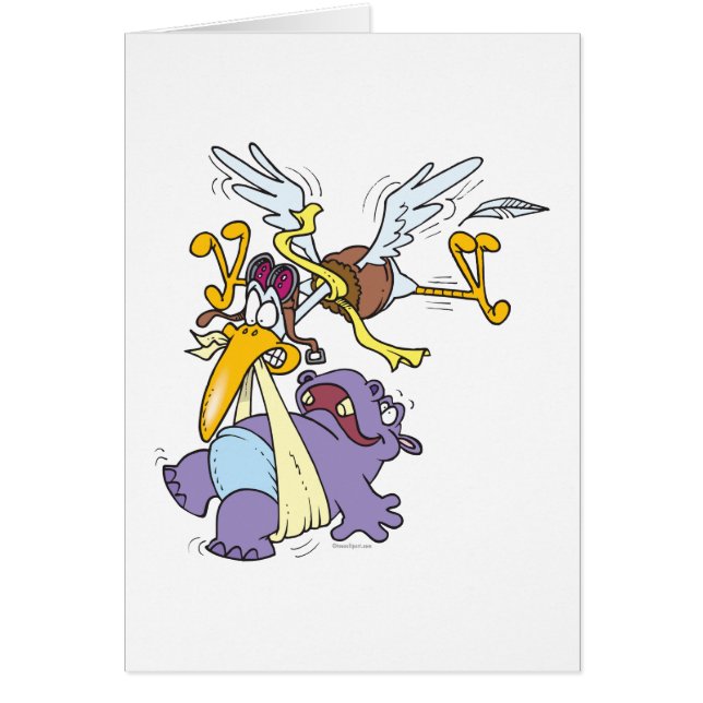 おもしろいコウノトリのベビーヒッポ (正面)