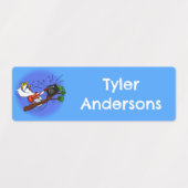 おもしろいコカトロックのギタパーソナライズされたー ラベル (デザイン1)