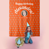 おもしろいコケットオレンジ色の赤い弓パターンの写真の背景 タペストリー