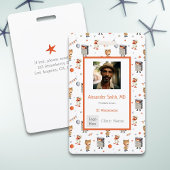 おもしろいコスチュームパターン小児科ID付き子供 バッジ