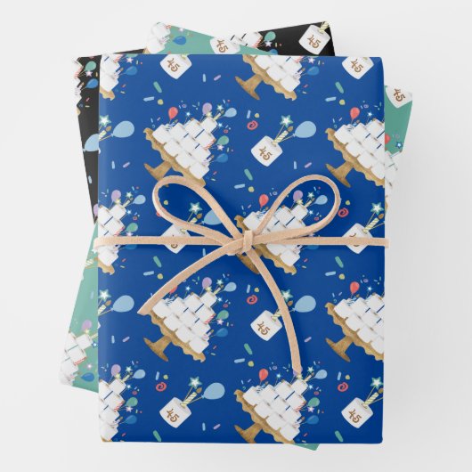 おもしろいコビッドトイレ紙お誕生日ケーキ検疫 ラッピングペーパーシート (インサイチュ)