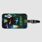 おもしろいコラージュパーソナライズされた ラゲッジタグ (正面横)