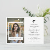 おもしろいコラージュ卒業パーティー 招待状 (スタンド正面)