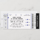 おもしろいコンサートチケット音楽バチュラーパーティ 招待状 (正面)