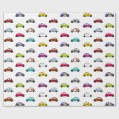 おもしろいコンパクトカーのレトロスタイル ラッピングペーパー (フラット)