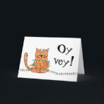 おもしろいコンボクリスマスハヌカホリデーグリーティング シーズンカード<br><div class="desc">私たちのジンジャーの猫包まれたはクリスマスの灯りに照らされている。 おい！ クリスマスとハヌカのおもしろいを組み合わせた、祝祭日とお気祝に入りの家庭の両方のブレンドカード。</div>