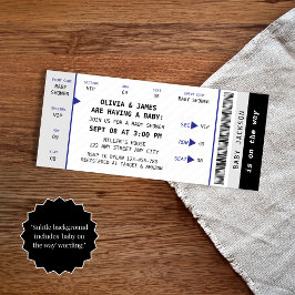 おもしろいコンユニークサートチケット音楽ベビーシャワー 招待状