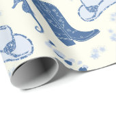 おもしろいコースト女性のカーボーイバッハのクラブパターン ラッピングペーパー (ロールコーナー)