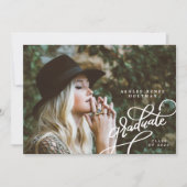 おもしろいコーナースクリプトの卒業発表 招待状 (正面)