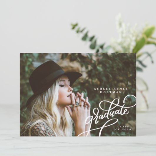 おもしろいコーナースクリプトの卒業発表 招待状 (スタンド正面)