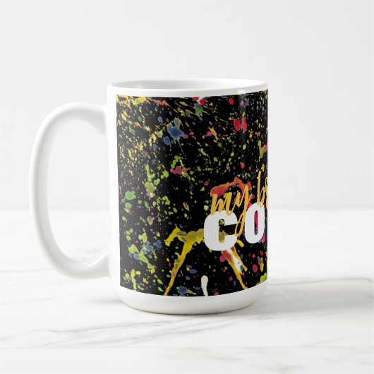 おもしろいコーヒーの前の脳 コーヒーマグカップ (左)