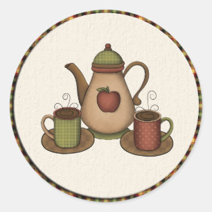 おもしろいコーヒーシール ラウンドシール