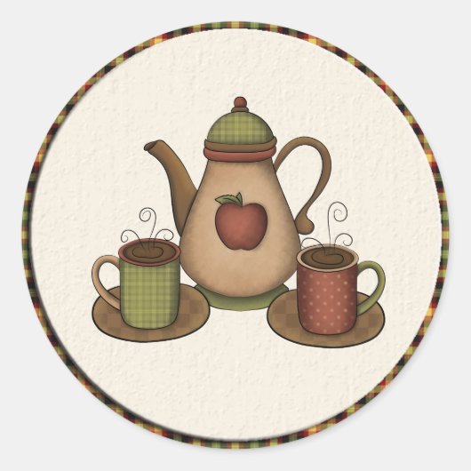 おもしろいコーヒーシール ラウンドシール (正面)