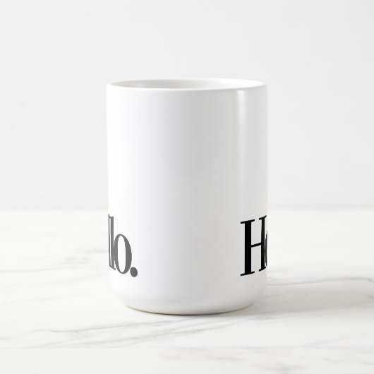 おもしろいコーヒーマグ – こんにちは – 引用文 コーヒーマグカップ (中央)