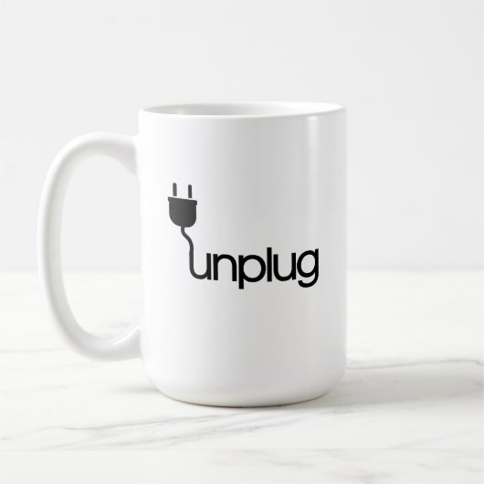 おもしろいコーヒーマグ – アンプラグ – 引用文 コーヒーマグカップ (左)