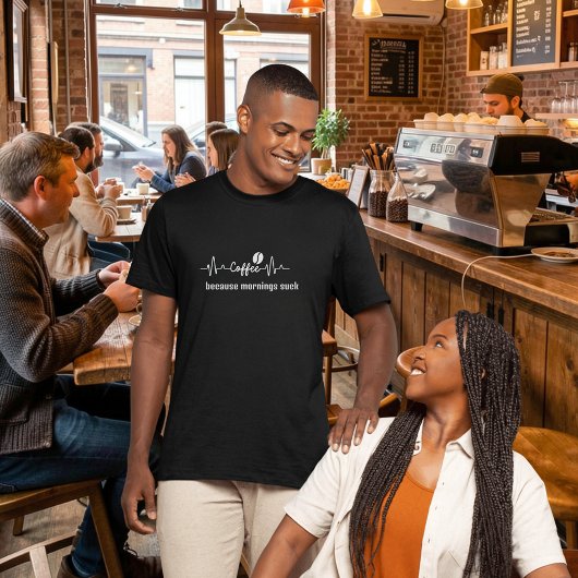 おもしろいコーヒーワーク引用文理由モーニング吸 Tシャツ