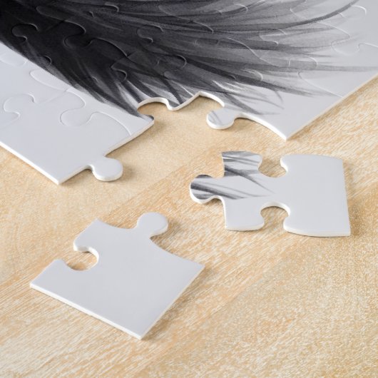 おもしろいコーヒー猫の追加文字 ジグソーパズル (側面)