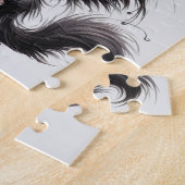 おもしろいコーヒー猫の追加文字 ジグソーパズル (側面)