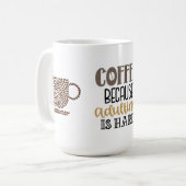 おもしろいコーヒー豆タイポグラフィ大人 コーヒーマグカップ (正面左)
