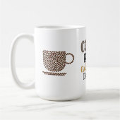 おもしろいコーヒー豆タイポグラフィ大人 コーヒーマグカップ (左)