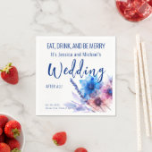 💍おもしろいコーンフラワーとラベンダー スタンダードカクテルナプキン (インサイチュ)