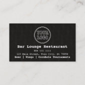 おもしろいコーンホールトーナメント資金調達者バーレストラン 名刺 (裏面)